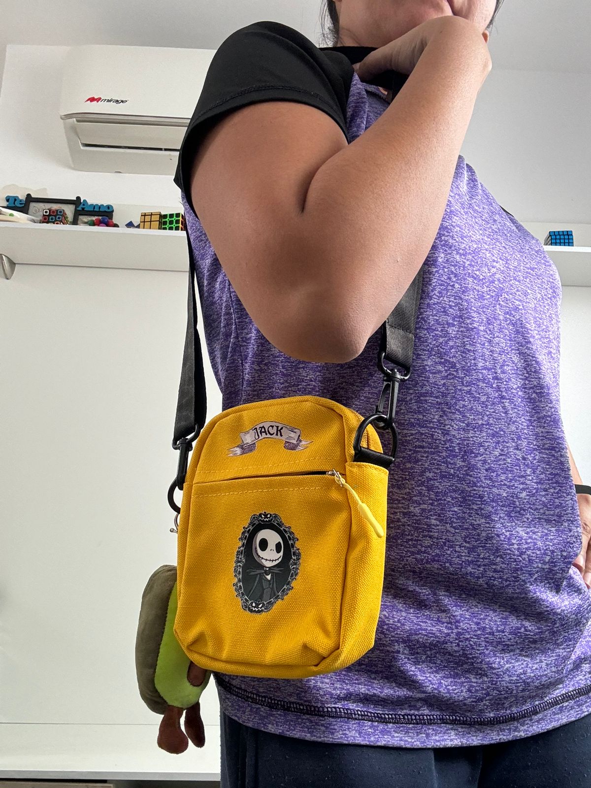Bolso mini tela Jack Skellington amarillo - Maurez Bags