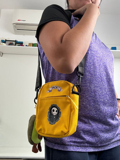 Bolso mini tela Jack Skellington amarillo - Maurez Bags