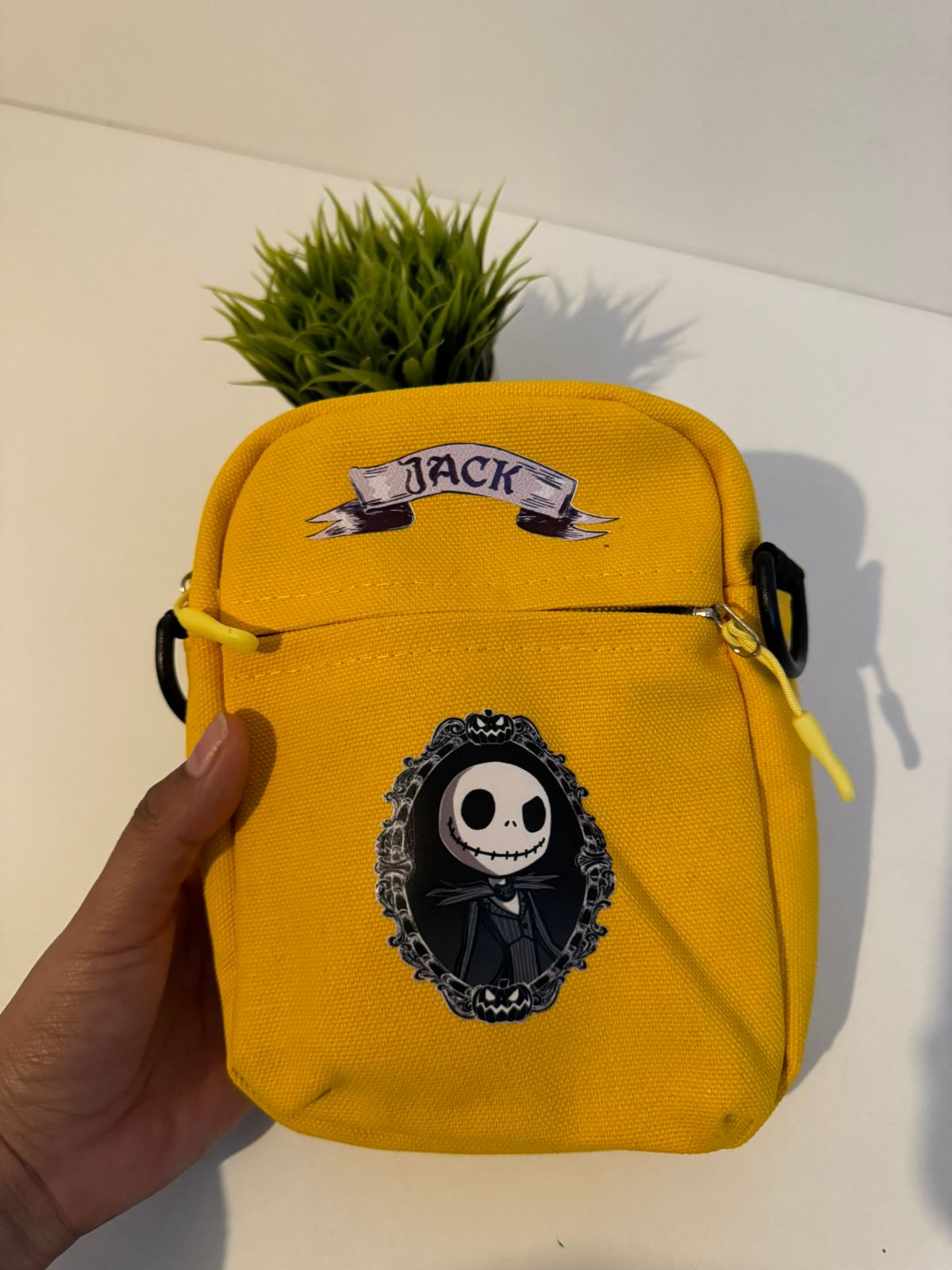 Bolso mini tela Jack Skellington amarillo - Maurez Bags