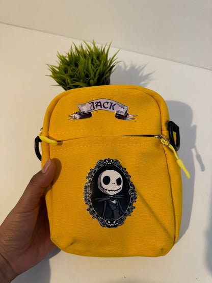 Bolso mini tela Jack Skellington amarillo - Maurez Bags