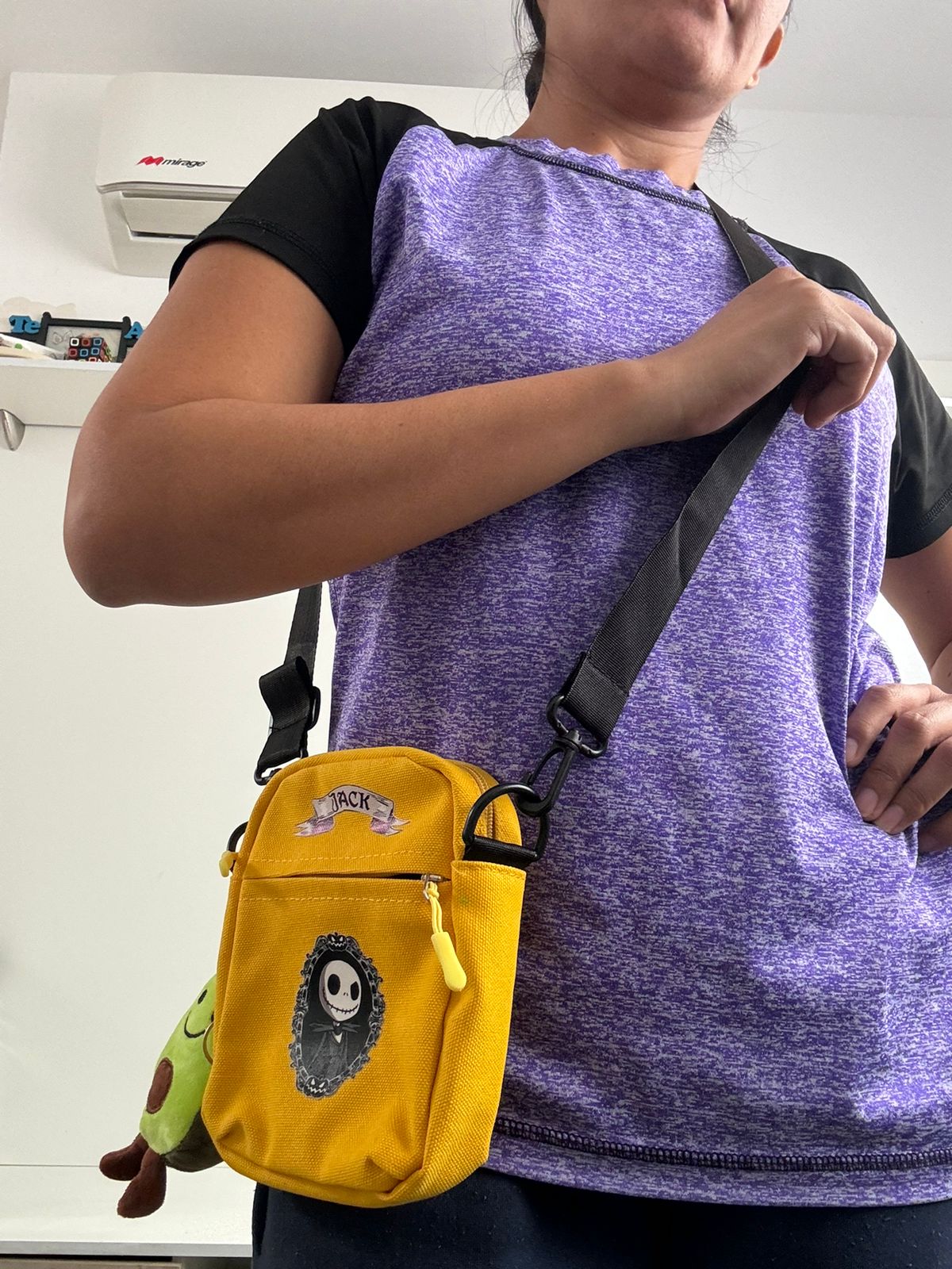 Bolso mini tela Jack Skellington amarillo - Maurez Bags