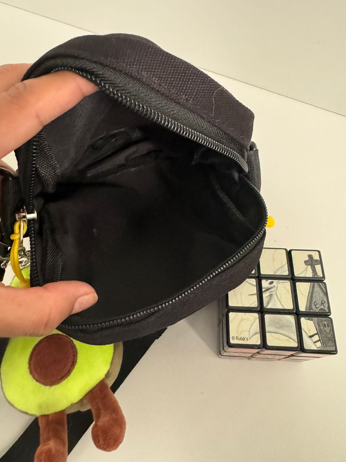 Bolso mini tela Jack Skellington negro pensando - Maurez Bags