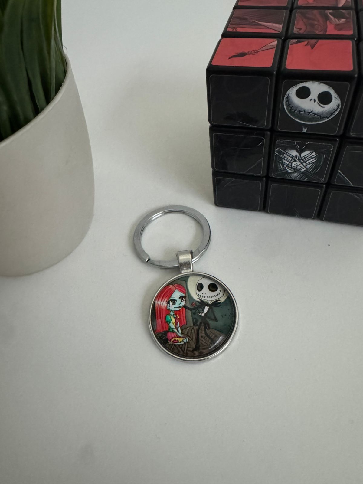 Llavero circular Jack Skellington Mod 001 - Maurez Bags